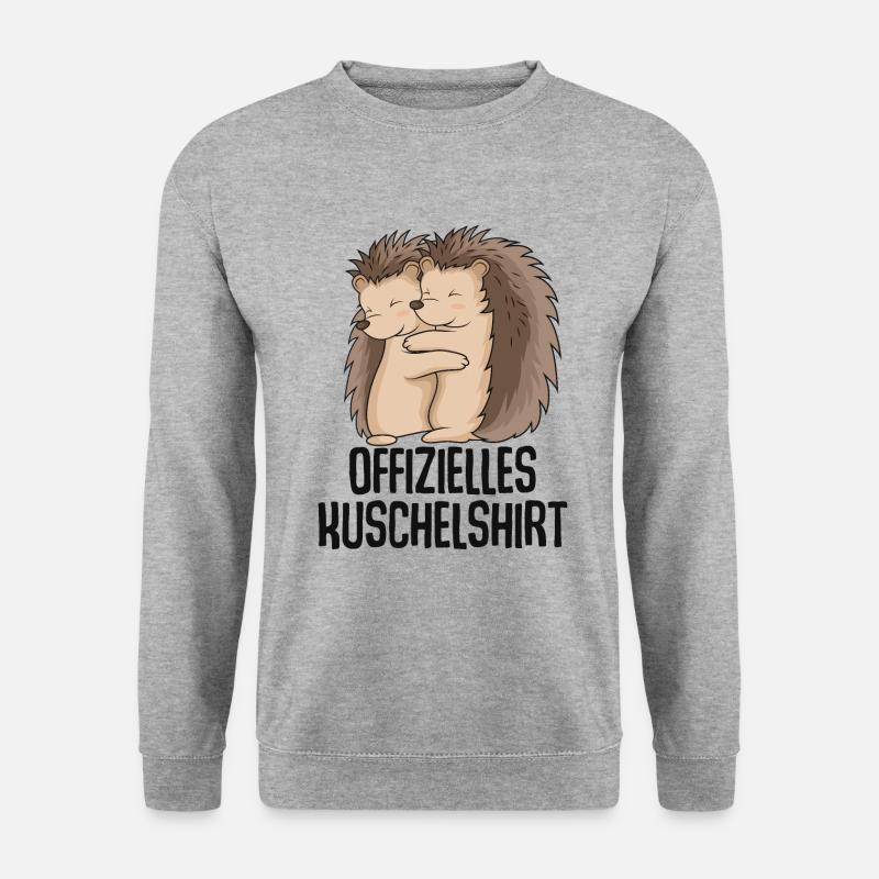 Igel - Unisex Pullover - Weißgrau meliert