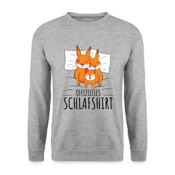 Eichhörnchen - Unisex Pullover - Weißgrau meliert - Vorne - Alina (178cm) & Michal (187cm)