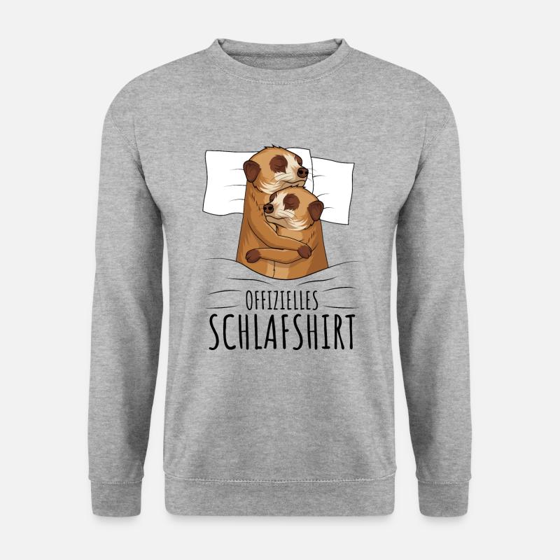 Erdmännchen - Unisex Pullover - Weißgrau meliert