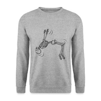 Parkour - Unisex Pullover - Weißgrau meliert - Vorne - Alina (178cm) & Michal (187cm)