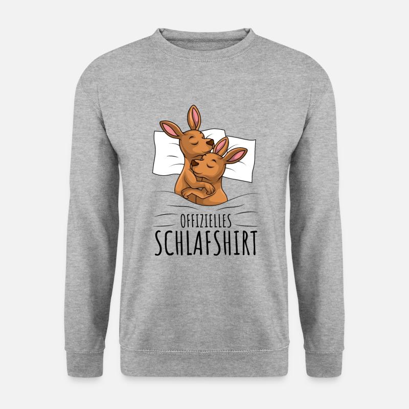 Känguru - Unisex Pullover - Weißgrau meliert