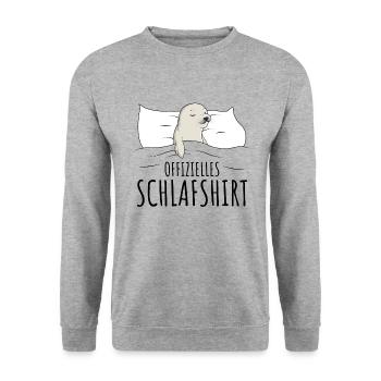 Robbe - Unisex Pullover - Weißgrau meliert - Vorne - Alina (178cm) & Michal (187cm)