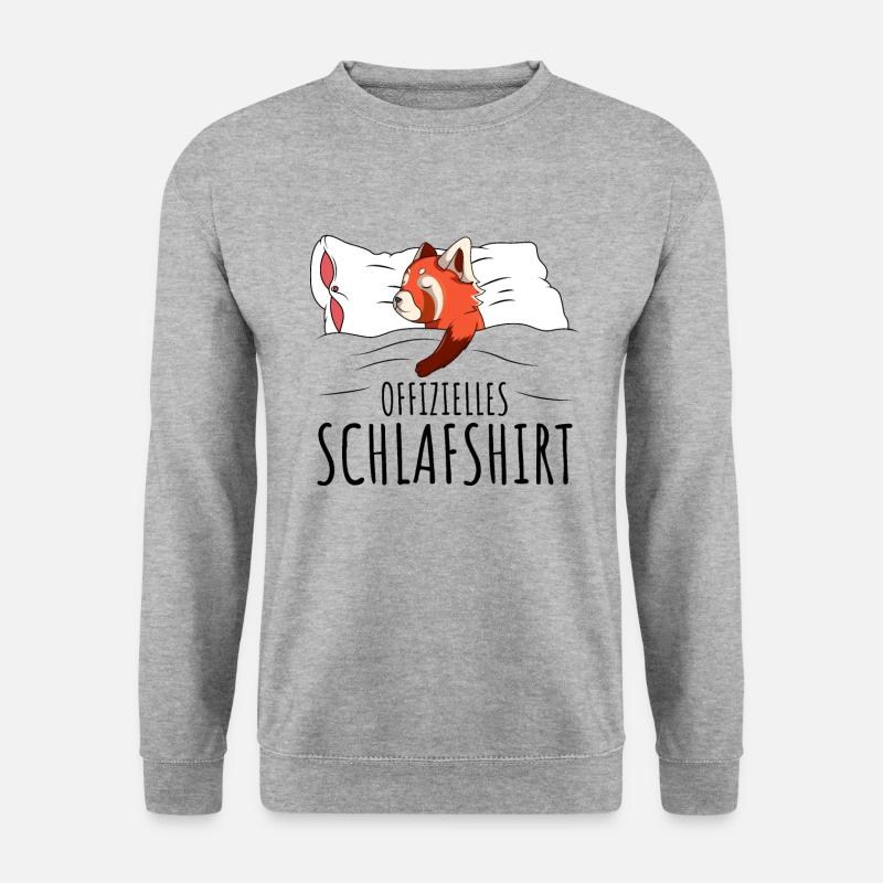 Roter Panda - Unisex Pullover - Weißgrau meliert