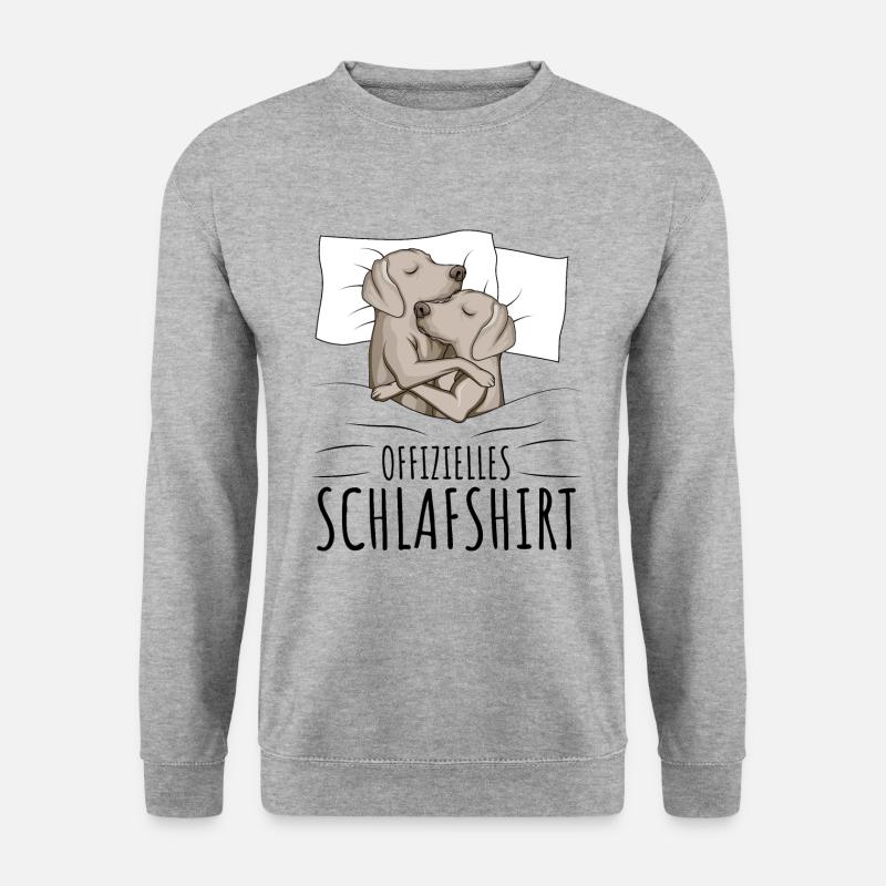 Weimaraner - Unisex Pullover - Weißgrau meliert