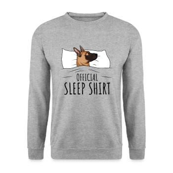 Malinois - Unisex Pullover - Weißgrau meliert - Vorne - Alina (178cm) & Michal (187cm)