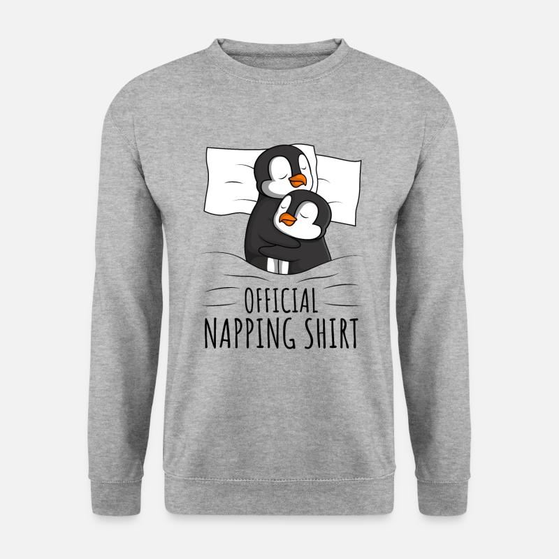 Pinguin - Unisex Pullover - Weißgrau meliert