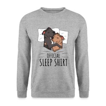 Staffordshire Bull Terrier - Sweat-shirt Unisexe - gris chiné - Devant - Alina (178cm) & Michal (187cm)