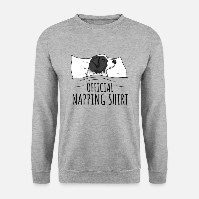 Border Collie - Unisex Pullover - Weißgrau meliert