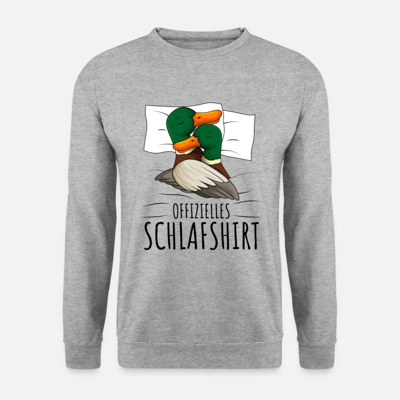 Ente - Unisex Pullover - Weißgrau meliert