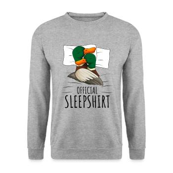 Duck - Unisex Sweatshirt - salt & pepper - Front - Alina (178cm) & Michal (187cm)