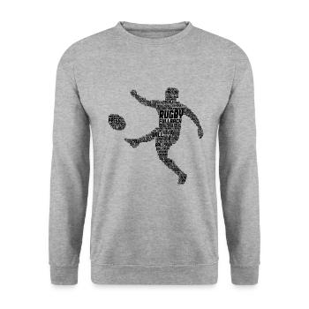 Rugby - Unisex Sweatshirt - salt & pepper - Front - Alina (178cm) & Michal (187cm)
