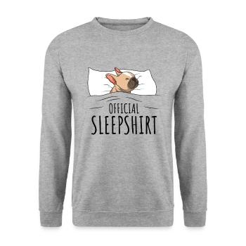 Français Bouledogue - Sweat-shirt Unisexe - gris chiné - Devant - Alina (178cm) & Michal (187cm)
