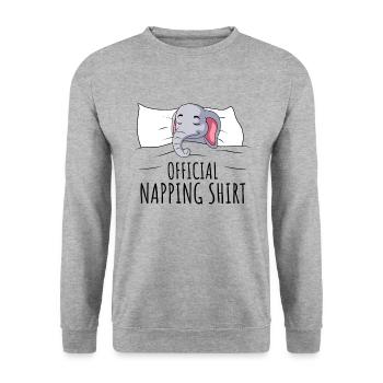 Elefant - Unisex Pullover - Weißgrau meliert - Vorne - Alina (178cm) & Michal (187cm)