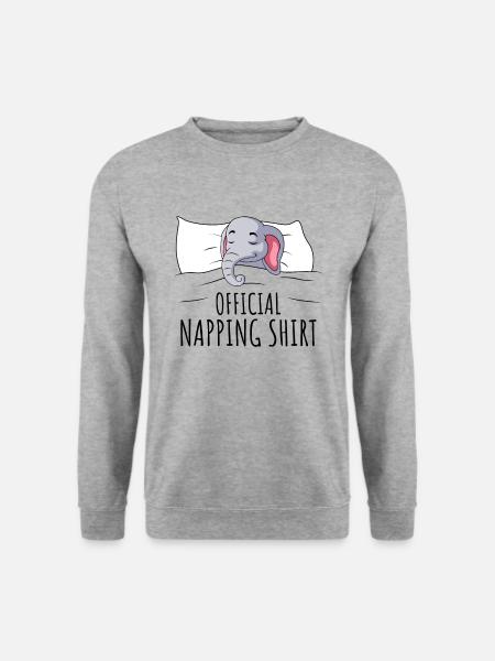 Elefant - Unisex Pullover - Weißgrau meliert