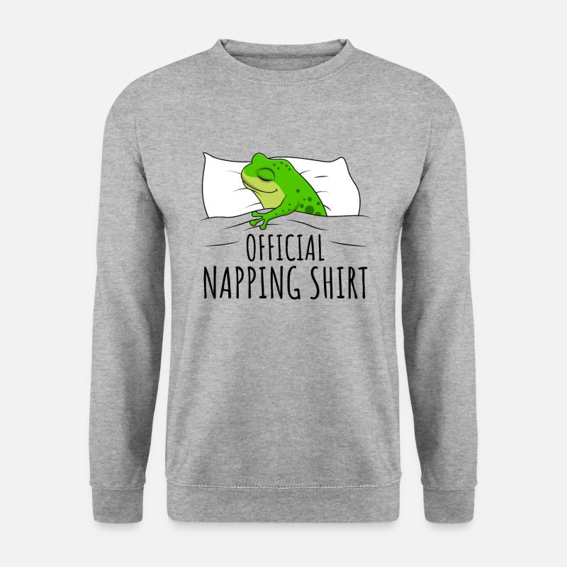 Frosch - Unisex Pullover - Weißgrau meliert
