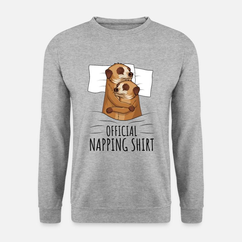 Erdmännchen - Unisex Pullover - Weißgrau meliert