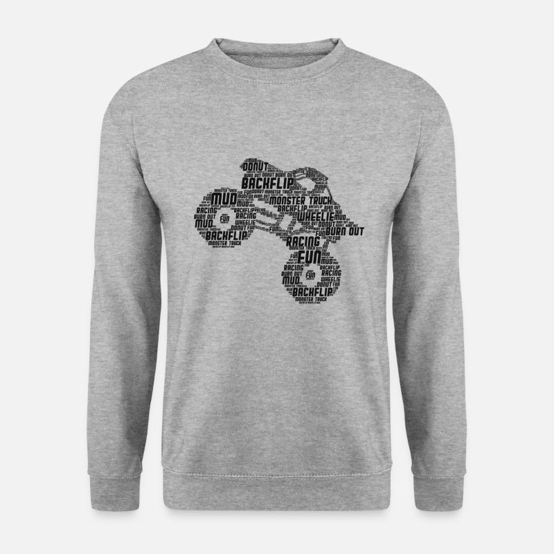 Monster Truck - Unisex Pullover - Weißgrau meliert