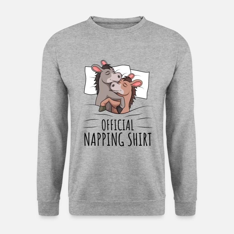 Esel - Unisex Pullover - Weißgrau meliert