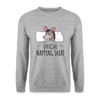 Donkey - Unisex Sweatshirt - salt & pepper - Front - Alina (178cm) & Michal (187cm)