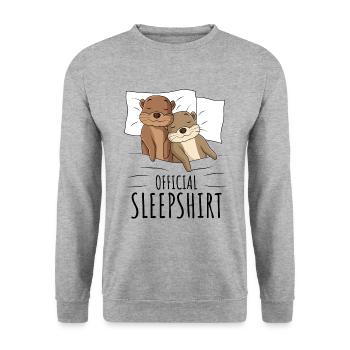 Loutre - Sweat-shirt Unisexe - gris chiné - Devant - Alina (178cm) & Michal (187cm)