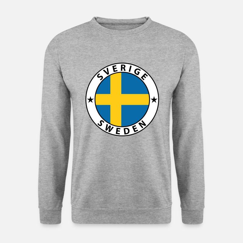 Schweden - Unisex Pullover - Weißgrau meliert
