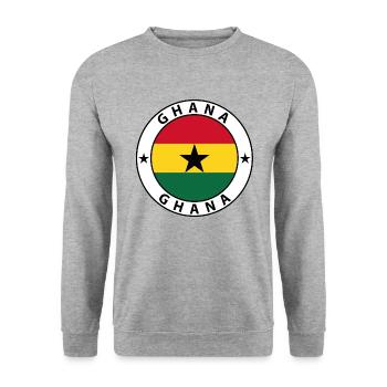 Ghana - Unisex Pullover - Weißgrau meliert - Vorne - Alina (178cm) & Michal (187cm)