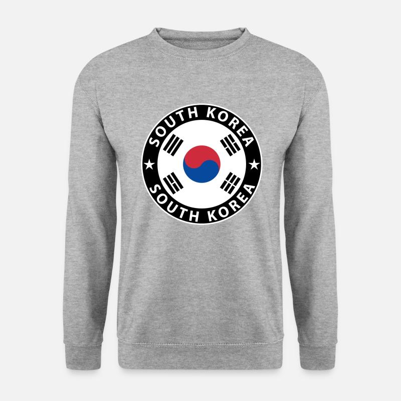 Südkorea - Unisex Pullover - Weißgrau meliert