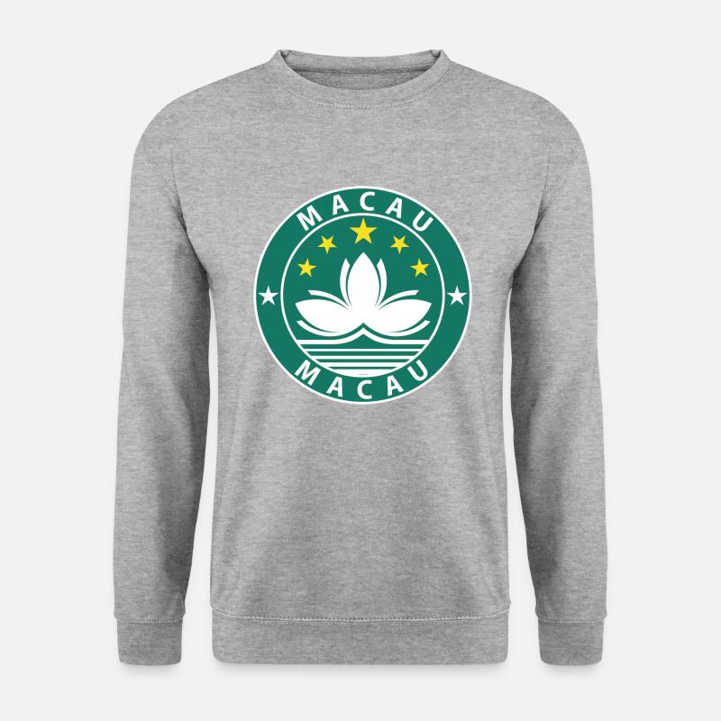 Macau - Unisex Pullover - Weißgrau meliert