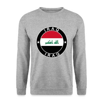 Iraq - Unisex Sweatshirt - salt & pepper - Front - Alina (178cm) & Michal (187cm)