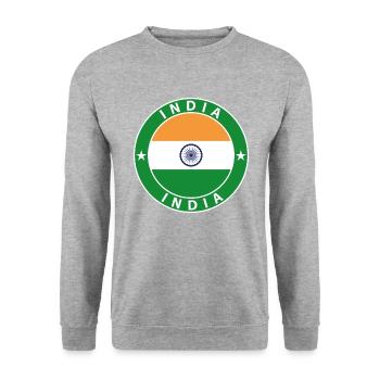 Inde - Sweat-shirt Unisexe - gris chiné - Devant - Alina (178cm) & Michal (187cm)