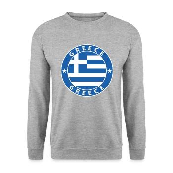 Greece - Unisex Sweatshirt - salt & pepper - Front - Alina (178cm) & Michal (187cm)