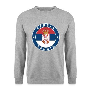 Serbie - Sweat-shirt Unisexe - gris chiné - Devant - Alina (178cm) & Michal (187cm)