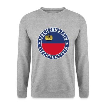 Liechtenstein - Unisex Pullover - Weißgrau meliert - Vorne - Alina (178cm) & Michal (187cm)