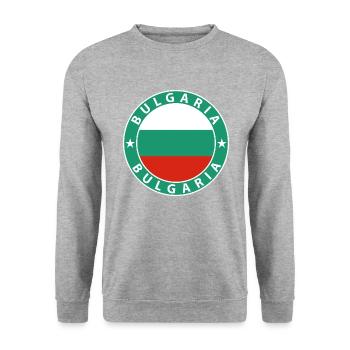 Bulgarien - Unisex Pullover - Weißgrau meliert - Vorne - Alina (178cm) & Michal (187cm)