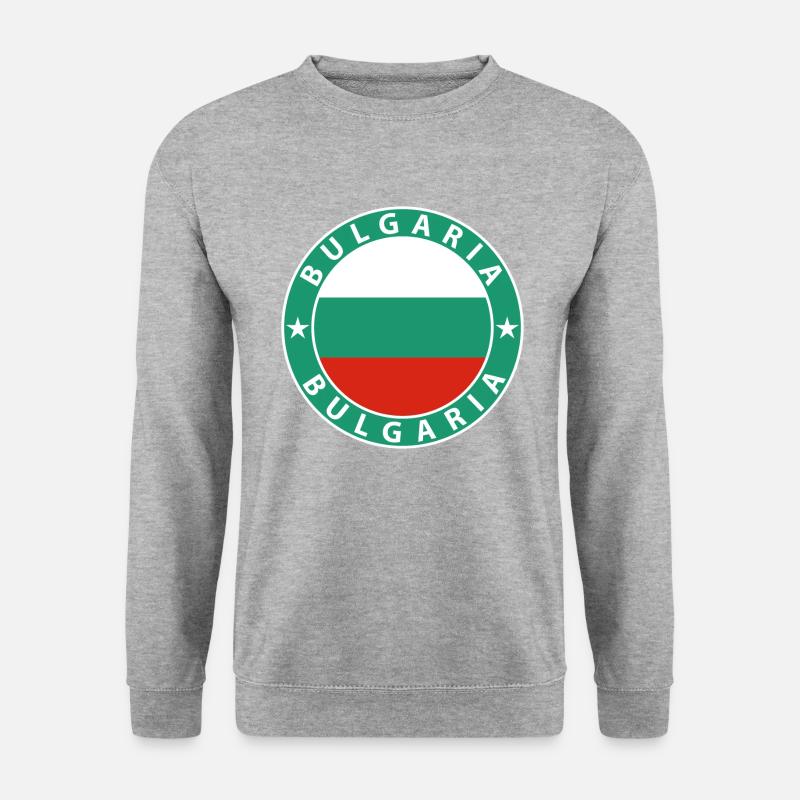 Bulgarien - Unisex Pullover - Weißgrau meliert