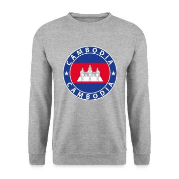 Cambodia - Unisex Sweatshirt - salt & pepper - Front - Alina (178cm) & Michal (187cm)