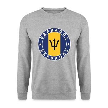 Barbados - Unisex Pullover - Weißgrau meliert - Vorne - Alina (178cm) & Michal (187cm)