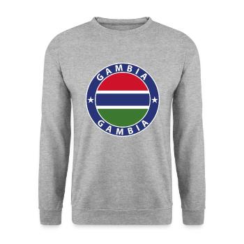 Gambie - Sweat-shirt Unisexe - gris chiné - Devant - Alina (178cm) & Michal (187cm)