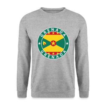 Grenada - Unisex Sweatshirt - salt & pepper - Front - Alina (178cm) & Michal (187cm)