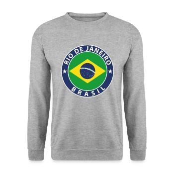 Rio de Janeiro - Unisex Sweatshirt - salt & pepper - Front - Alina (178cm) & Michal (187cm)