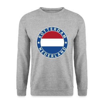 Rotterdam - Unisex Sweatshirt - salt & pepper - Front - Alina (178cm) & Michal (187cm)