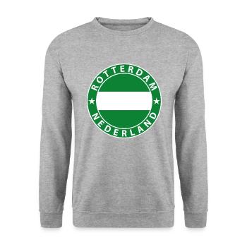 Rotterdam - Unisex Pullover - Weißgrau meliert - Vorne - Alina (178cm) & Michal (187cm)