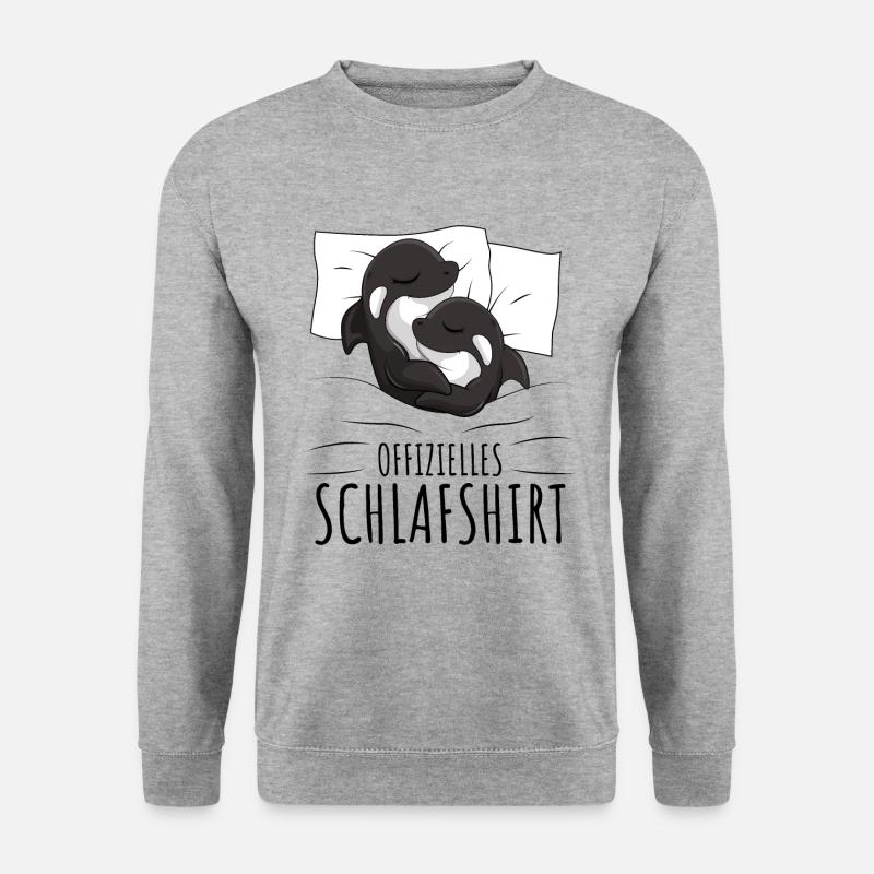 Orca Wal - Unisex Pullover - Weißgrau meliert