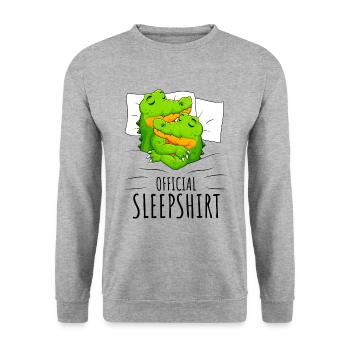 Crocodile - Sweat-shirt Unisexe - gris chiné - Devant - Alina (178cm) & Michal (187cm)
