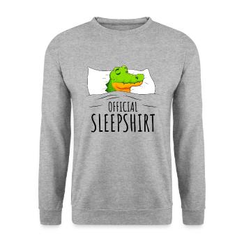 Crocodile - Sweat-shirt Unisexe - gris chiné - Devant - Alina (178cm) & Michal (187cm)