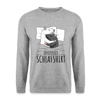 Ratten - Unisex Pullover - Weißgrau meliert - Vorne - Alina (178cm) & Michal (187cm)