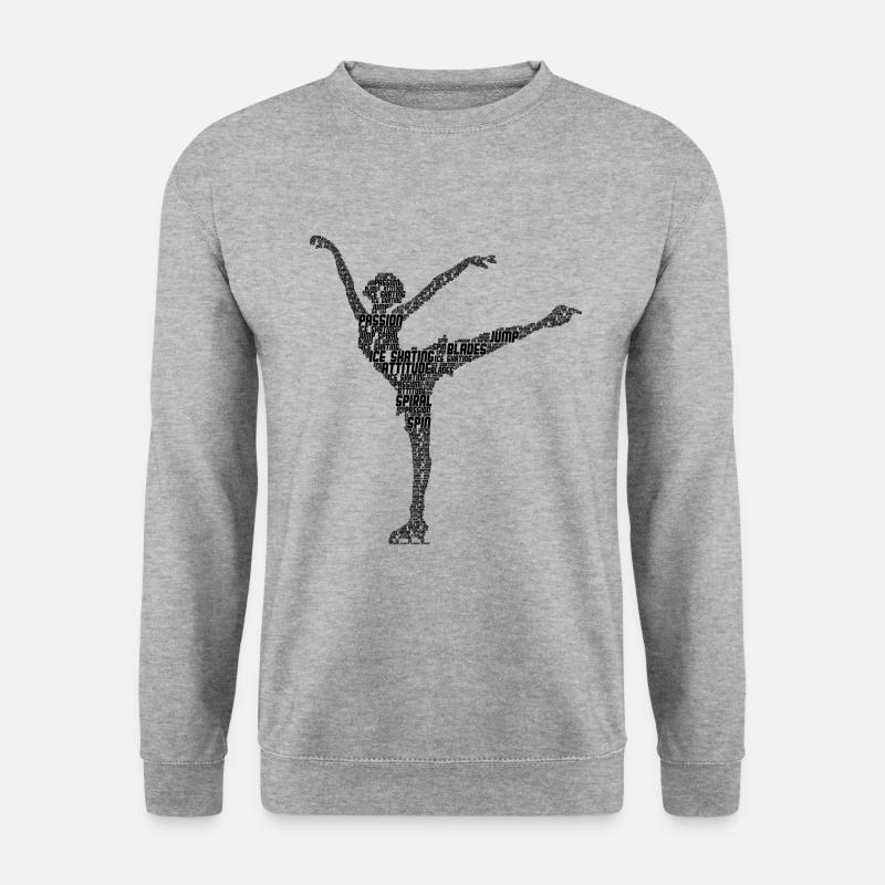 Eiskunstlauf - Unisex Pullover - Weißgrau meliert