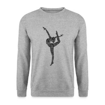 Turnerin - Unisex Pullover - Weißgrau meliert - Vorne - Alina (178cm) & Michal (187cm)