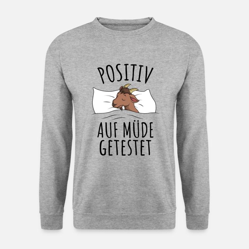 Ziege - Unisex Pullover - Weißgrau meliert