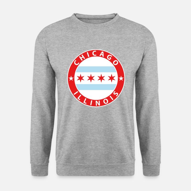 Chicago - Unisex Pullover - Weißgrau meliert